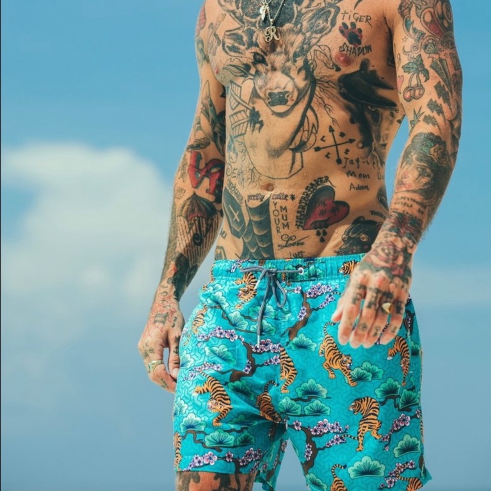 Boardies Tora Tiger Cherry Blossoms Board Shorts